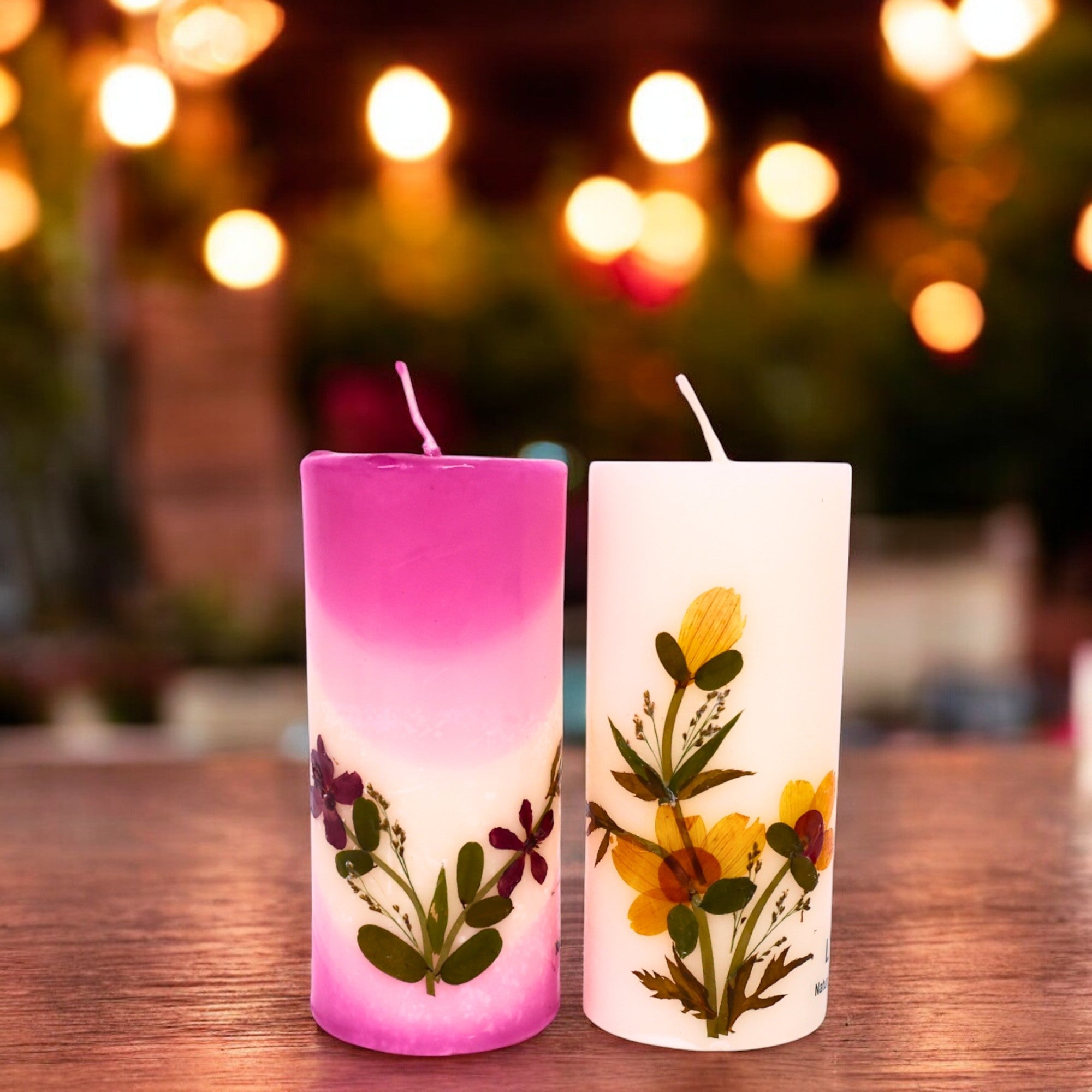 Eco-friendly Soy Wax Scented Pillar Candles - Set of 2