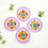 Hand-Painted Ceramic Diyas - Set of 4 - Lavender