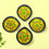 Hand-Painted Ceramic Diyas - Set of 4 – Yellow and Blue