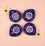 Handcrafted Blue Pottery Diyas Set - Blue - Leaf-Design