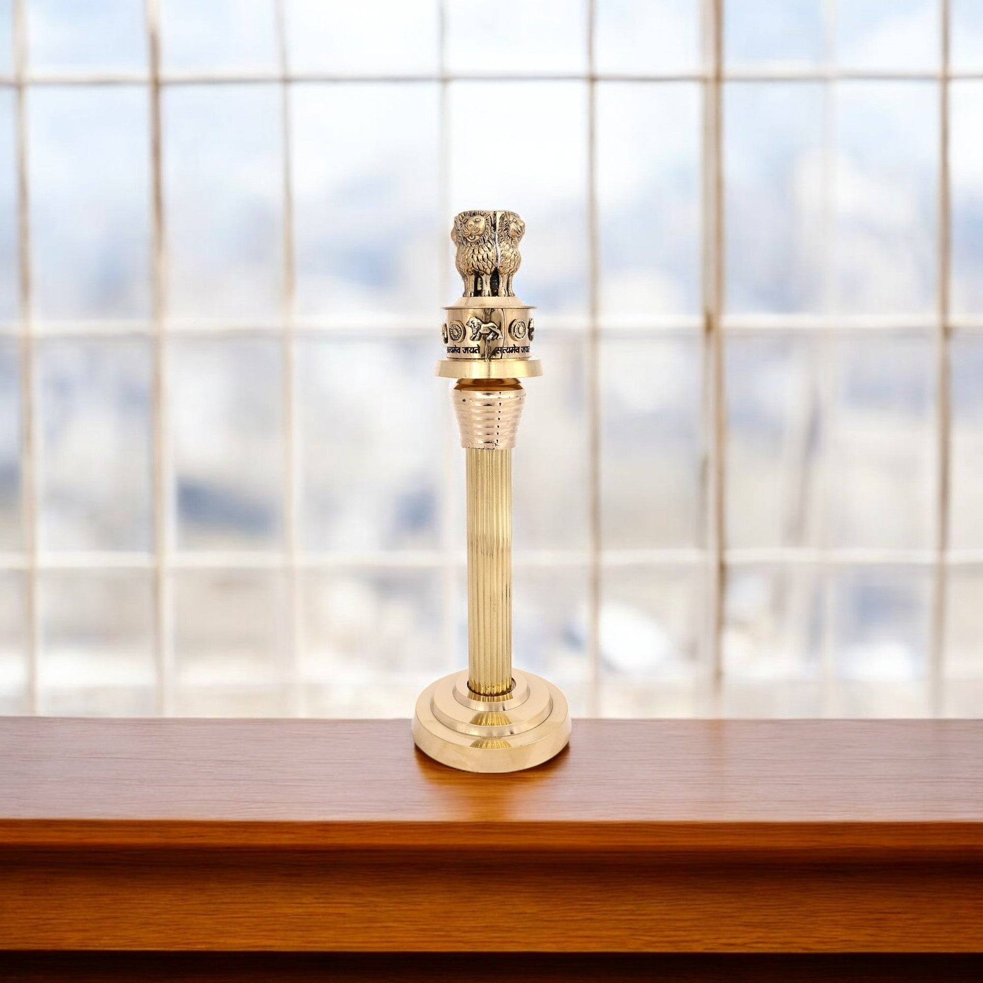 Handcrafted Brass Ashoka Pillar Replica – Symbol of Indian Heritage & National Pride
