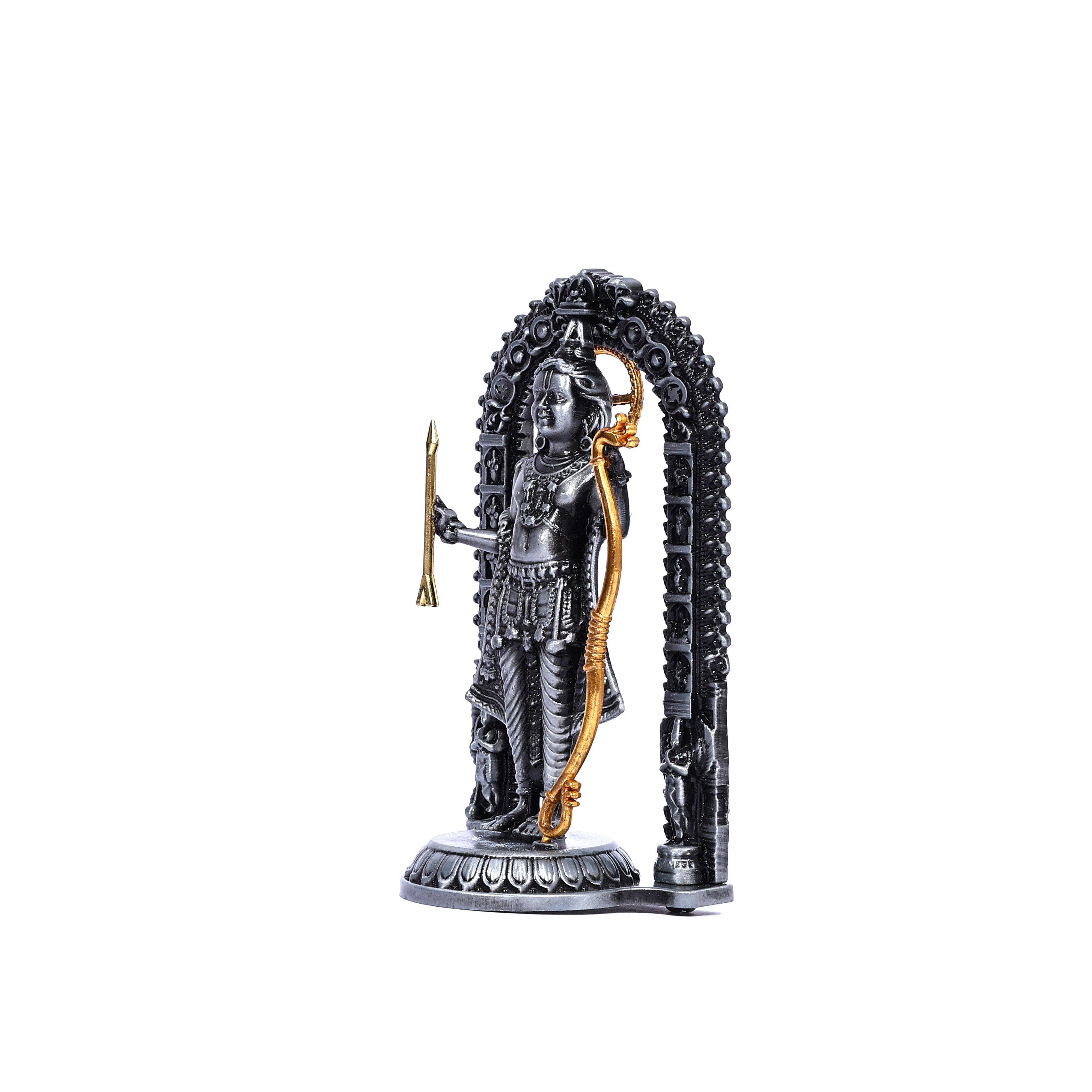 Handcrafted Brass Lord Ram Idol—Grey