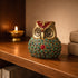 Handcrafted Brass Owl Statue with Hand Enamel Work