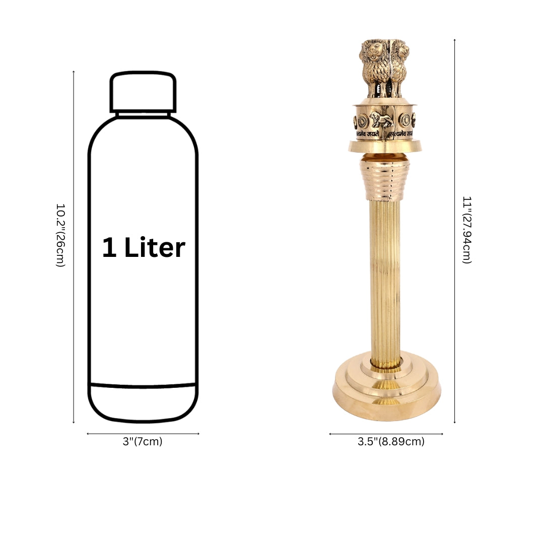 Handcrafted Brass Ashoka Pillar Replica – Symbol of Indian Heritage & National Pride