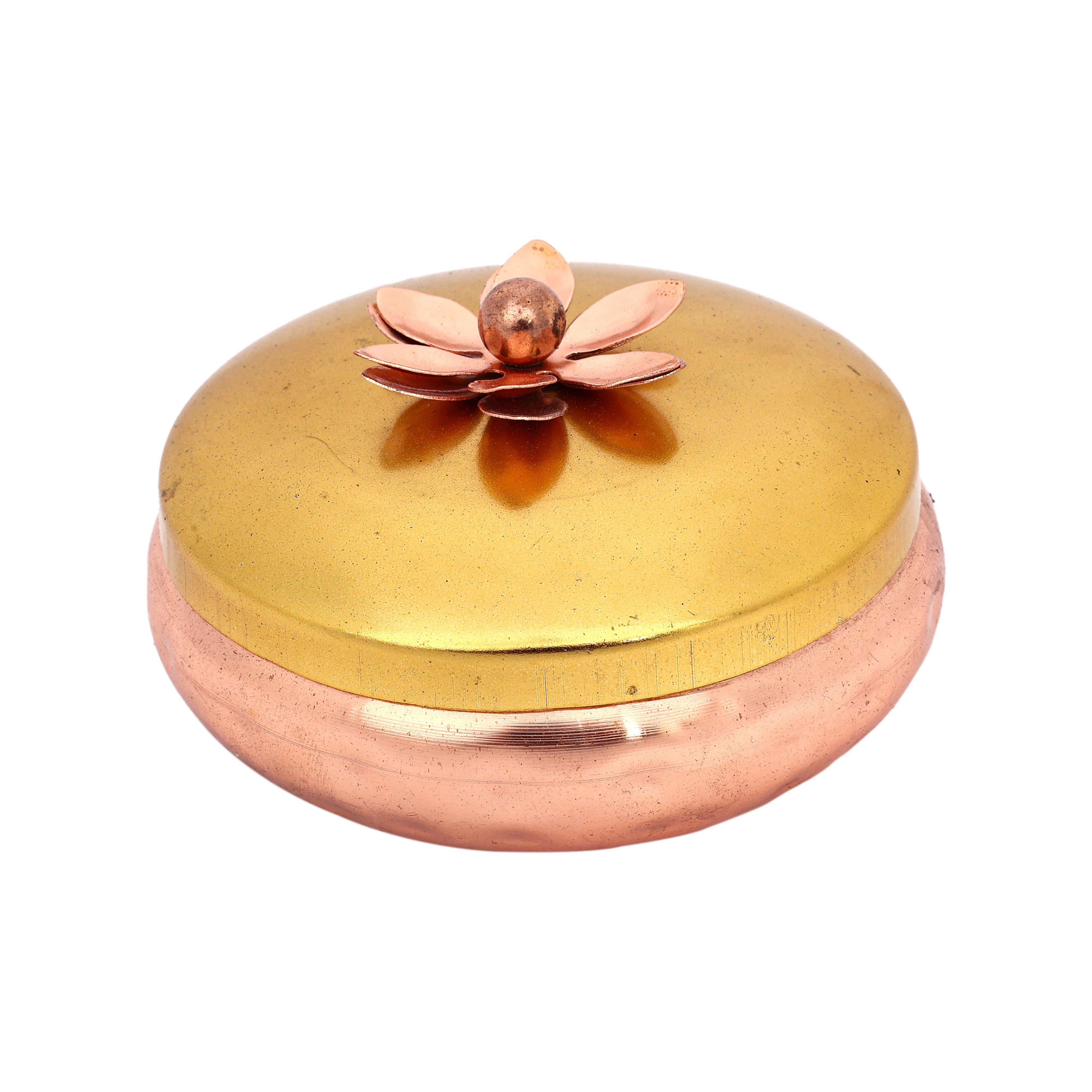 Handcrafted Copper Bowl with Lid