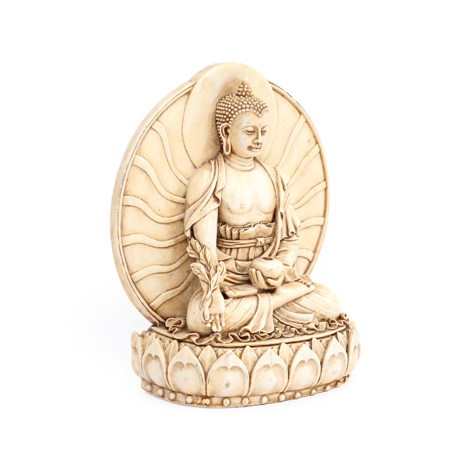 Handcrafted Cultured Marble Gautam Buddha Statue