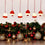 Handcrafted Eco-friendly Red Wooden Bell Hangings for Christmas Decor