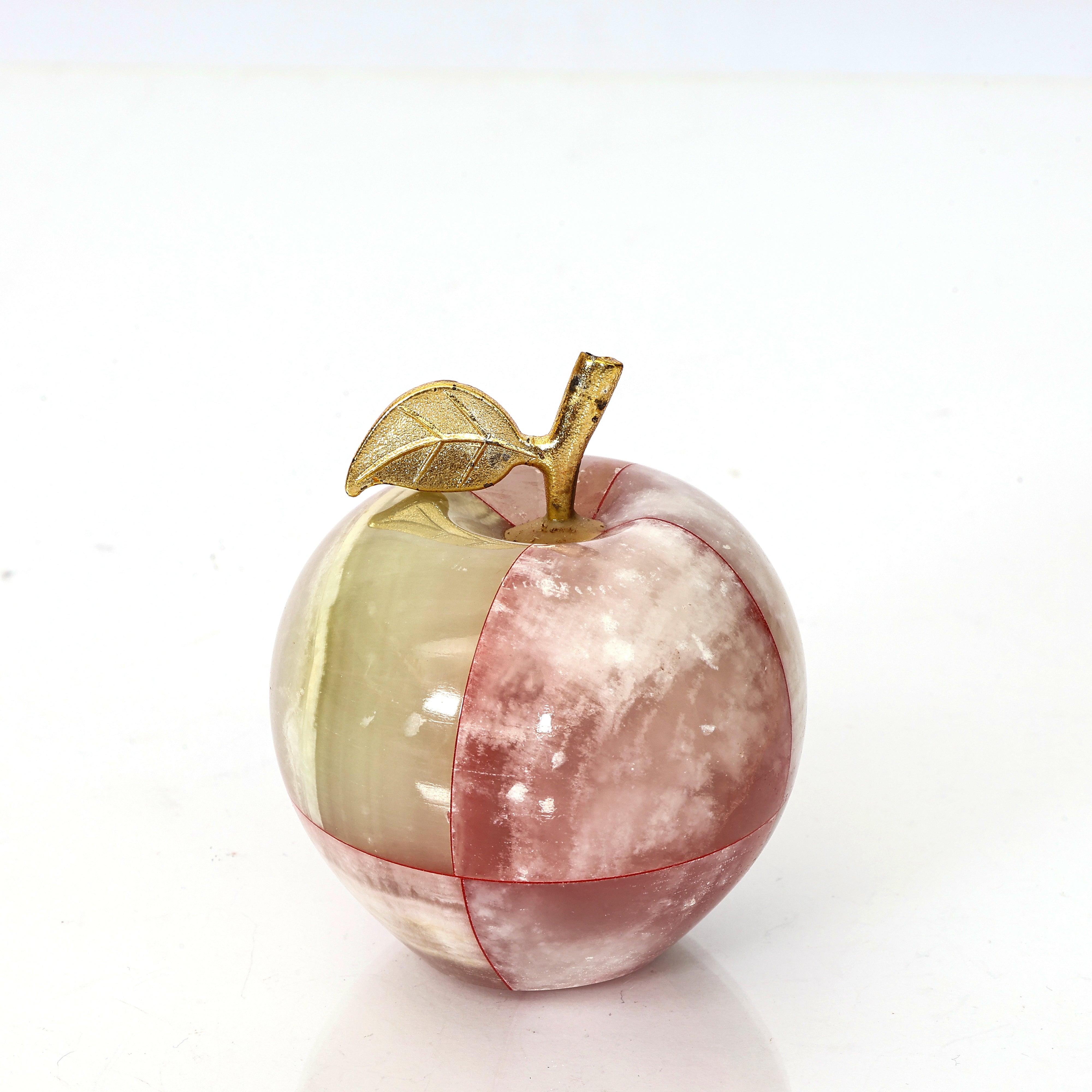 Handcrafted Soapstone Apple Decor - Unique Indian Sculpture for Home Decor & Gifting