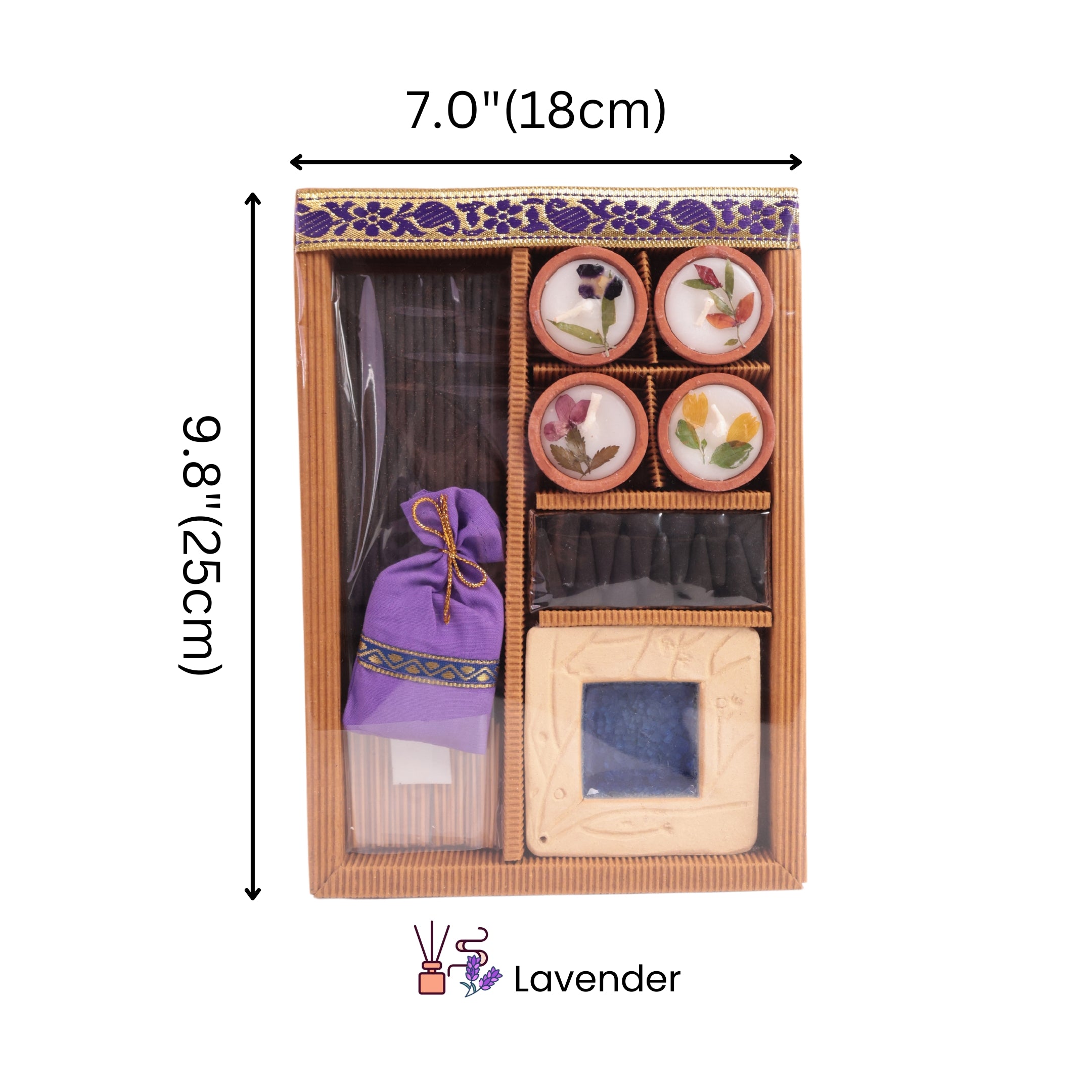 Handmade Candle and Incense Gift Box – Set of 5