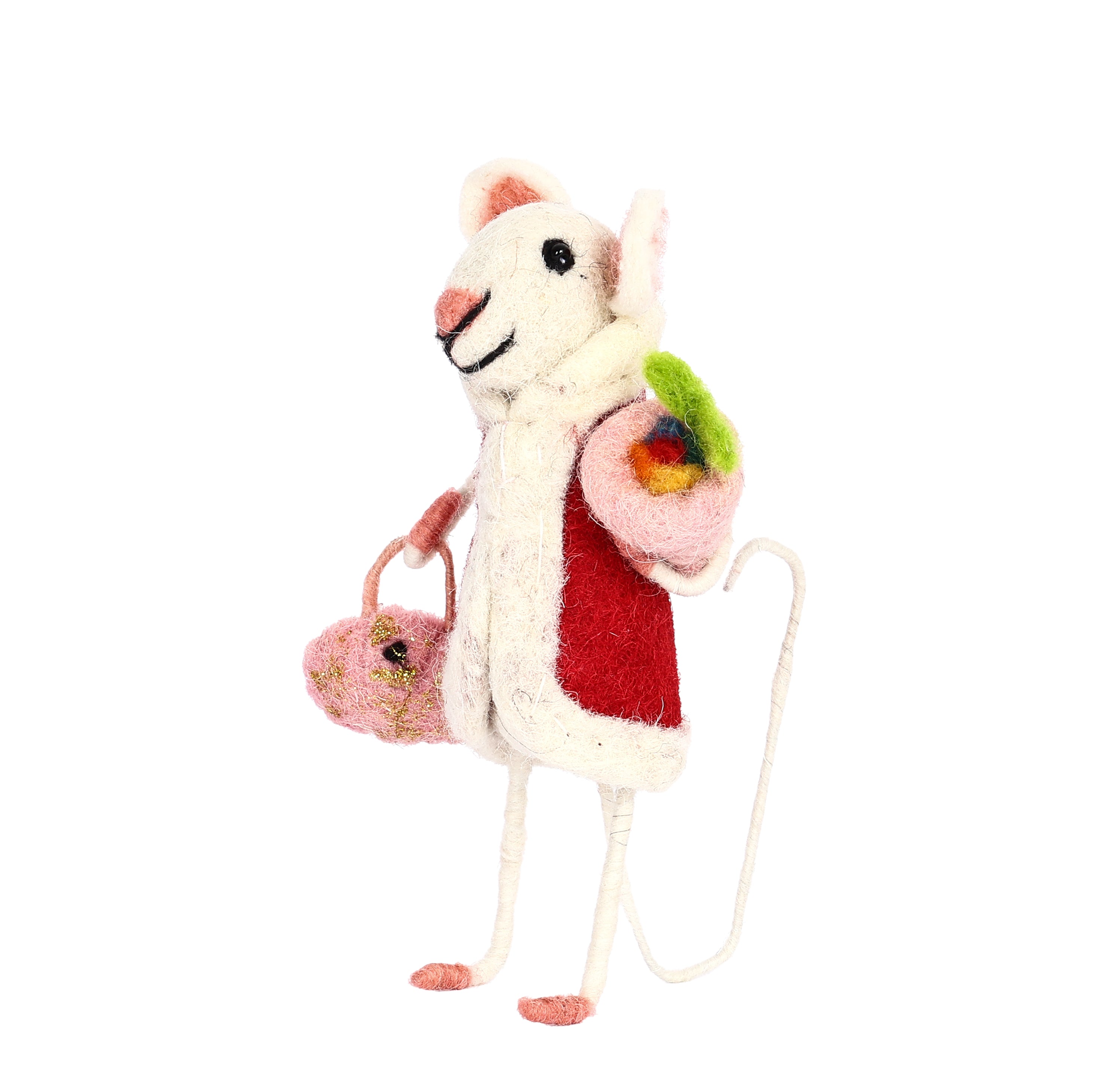 Handmade Needled Felt Work Mouse for Gifting