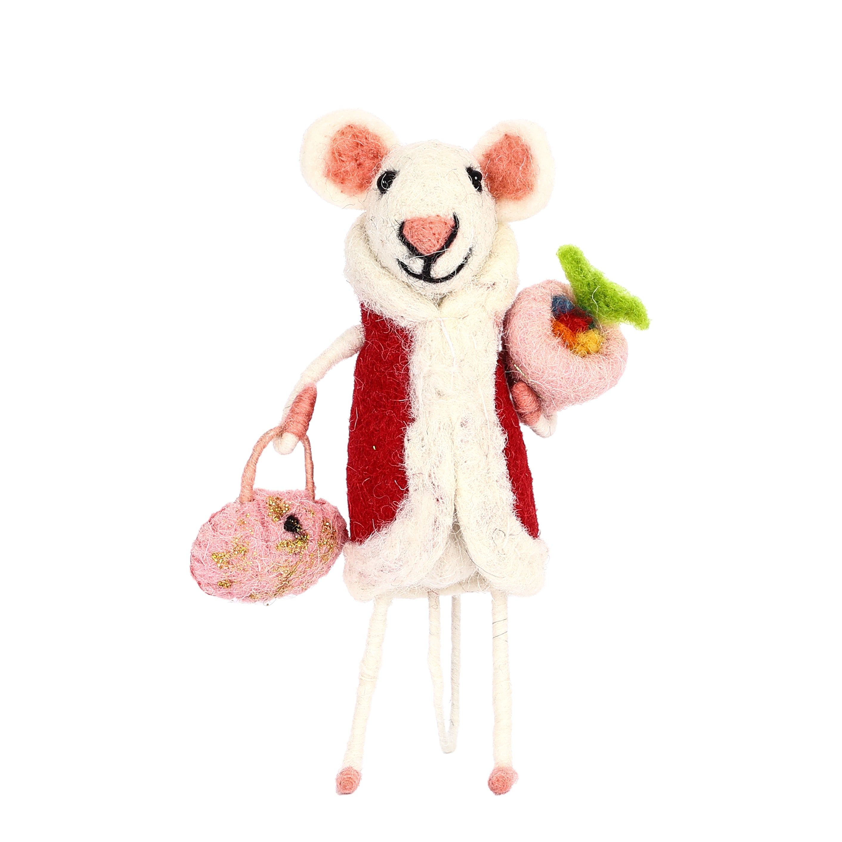 Handmade Needled Felt Work Mouse for Gifting