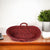 Handwoven Sabai Grass Fruit/Vegetable Basket—Reddish Brown