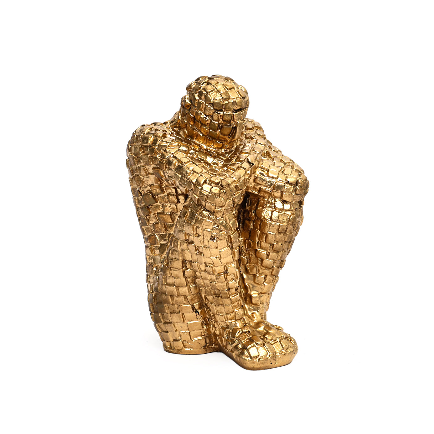 Polyresin Mosaic Sitting Man showpiece