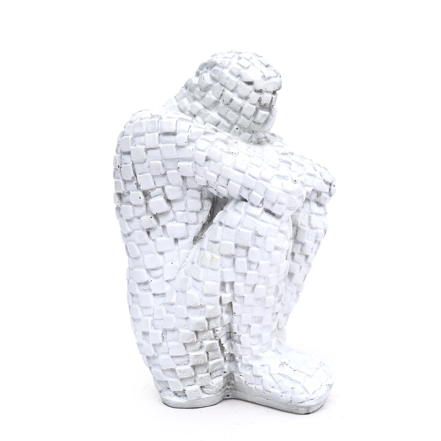 Polyresin Mosaic Sitting Man showpiece