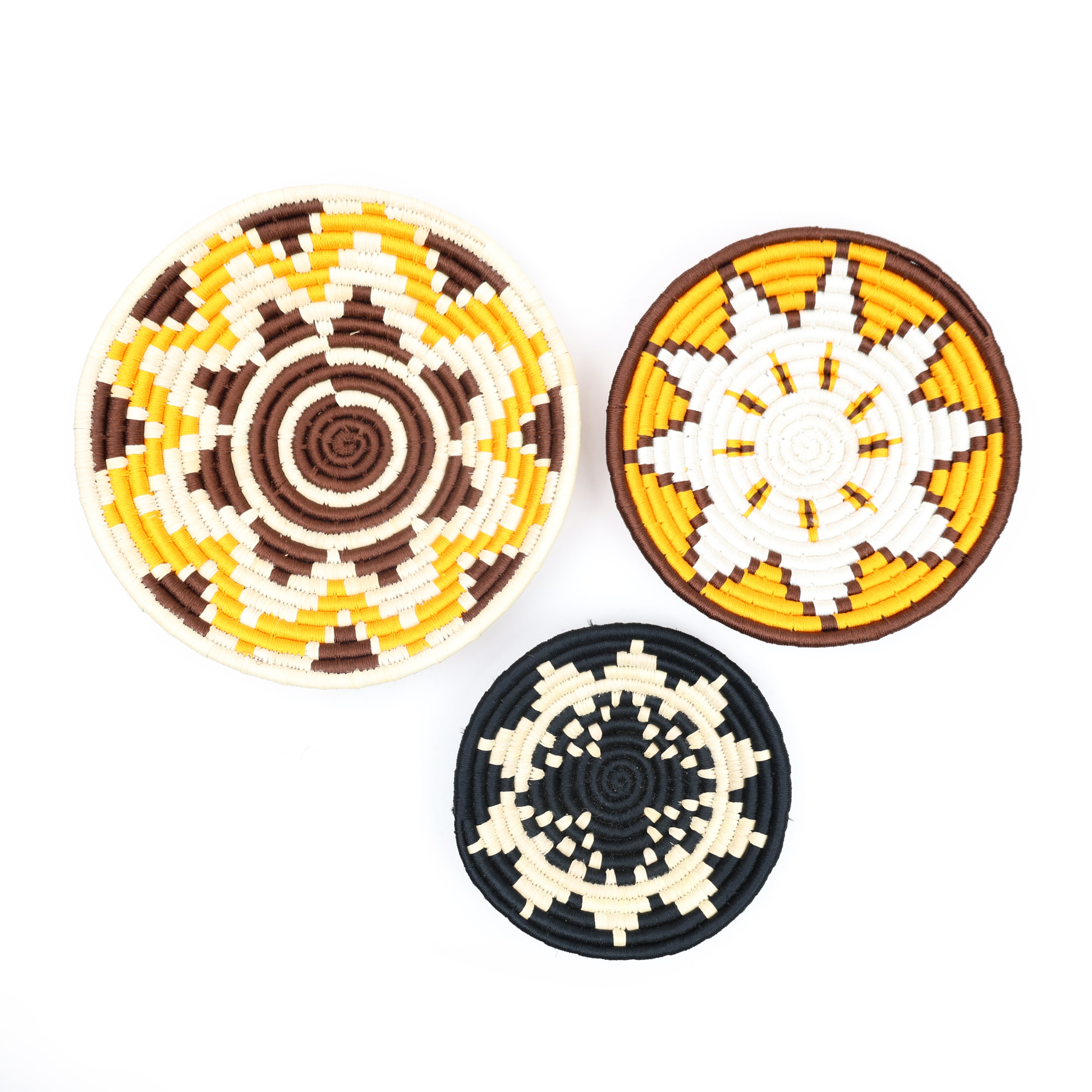Handcrafted Sabai Grass Wall Decor Plate – Set of 3