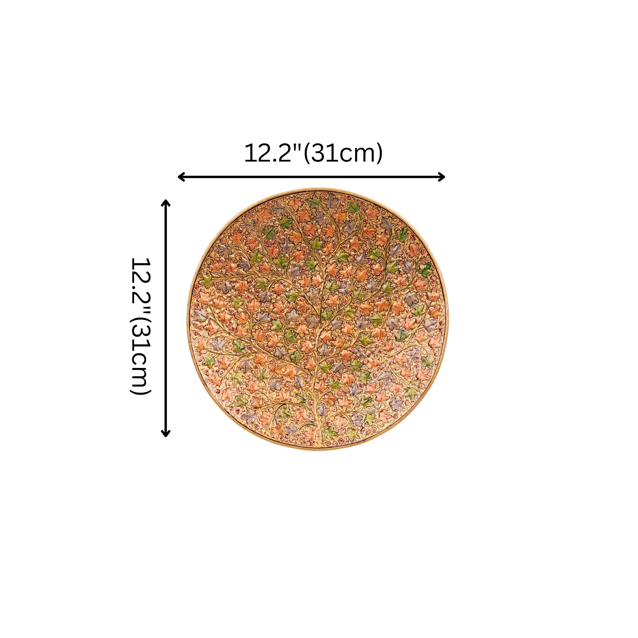 Kashmiri Papier Mache Decorative Plate