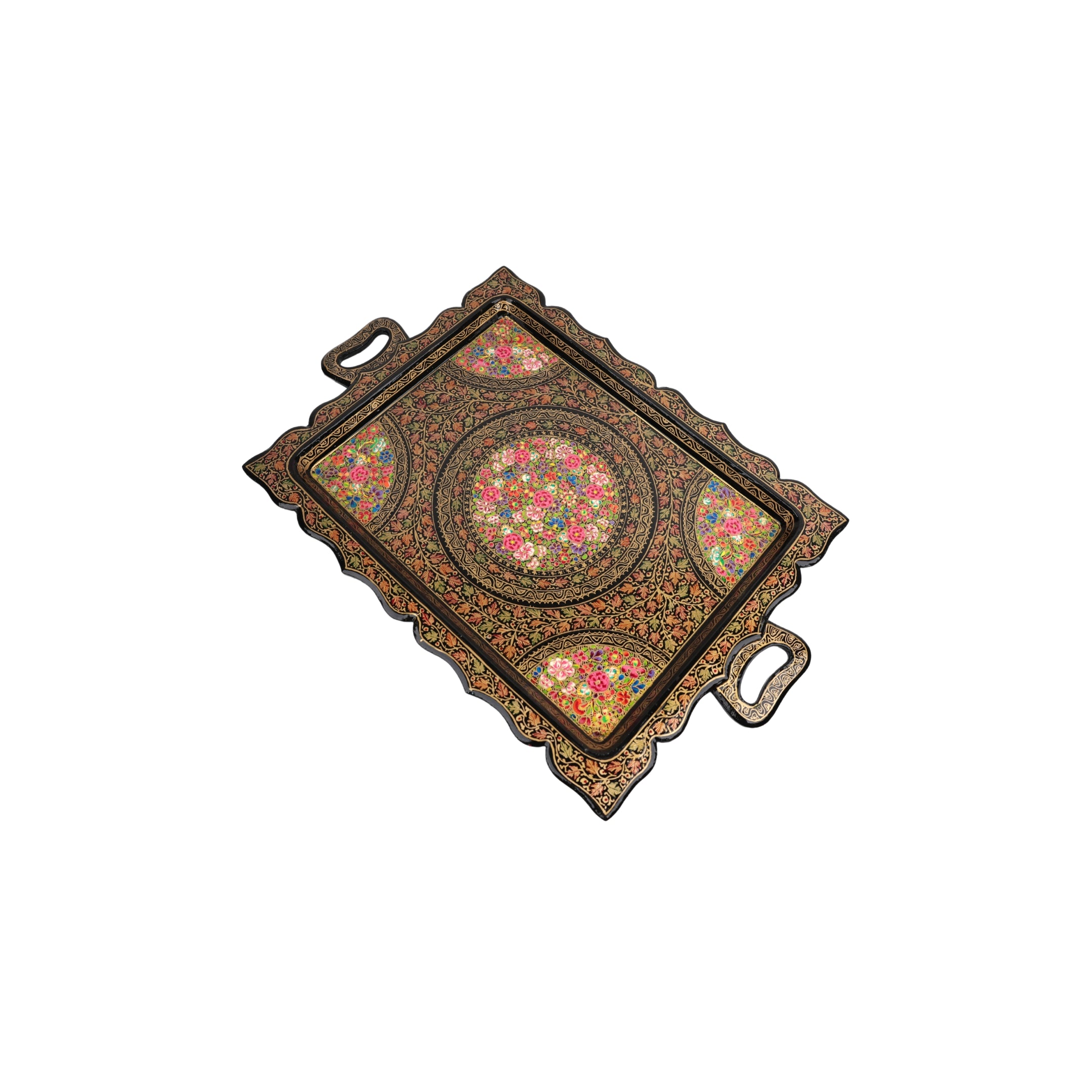 Kashmiri Papier  Mache Rectangle Tray