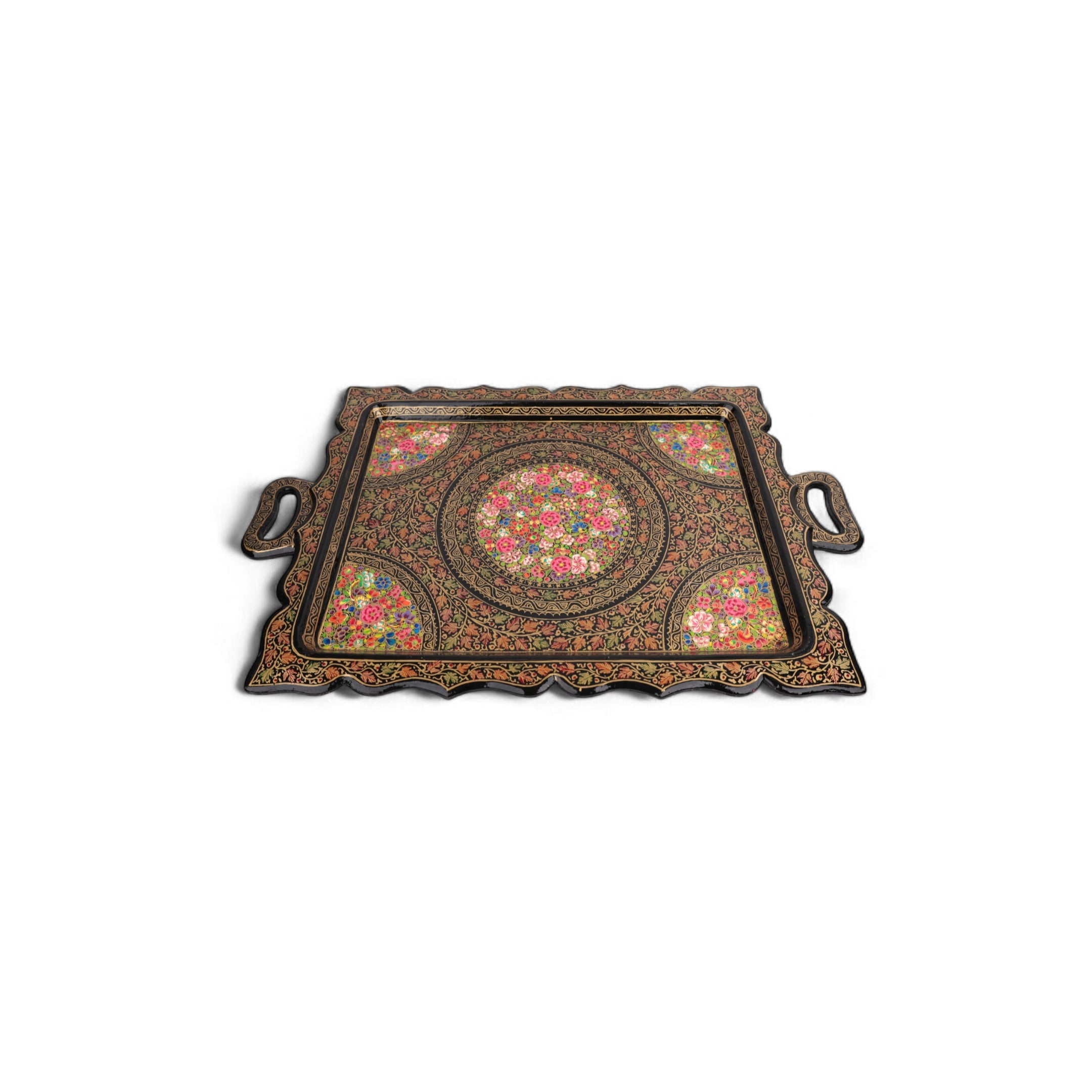 Kashmiri Papier  Mache Rectangle Tray