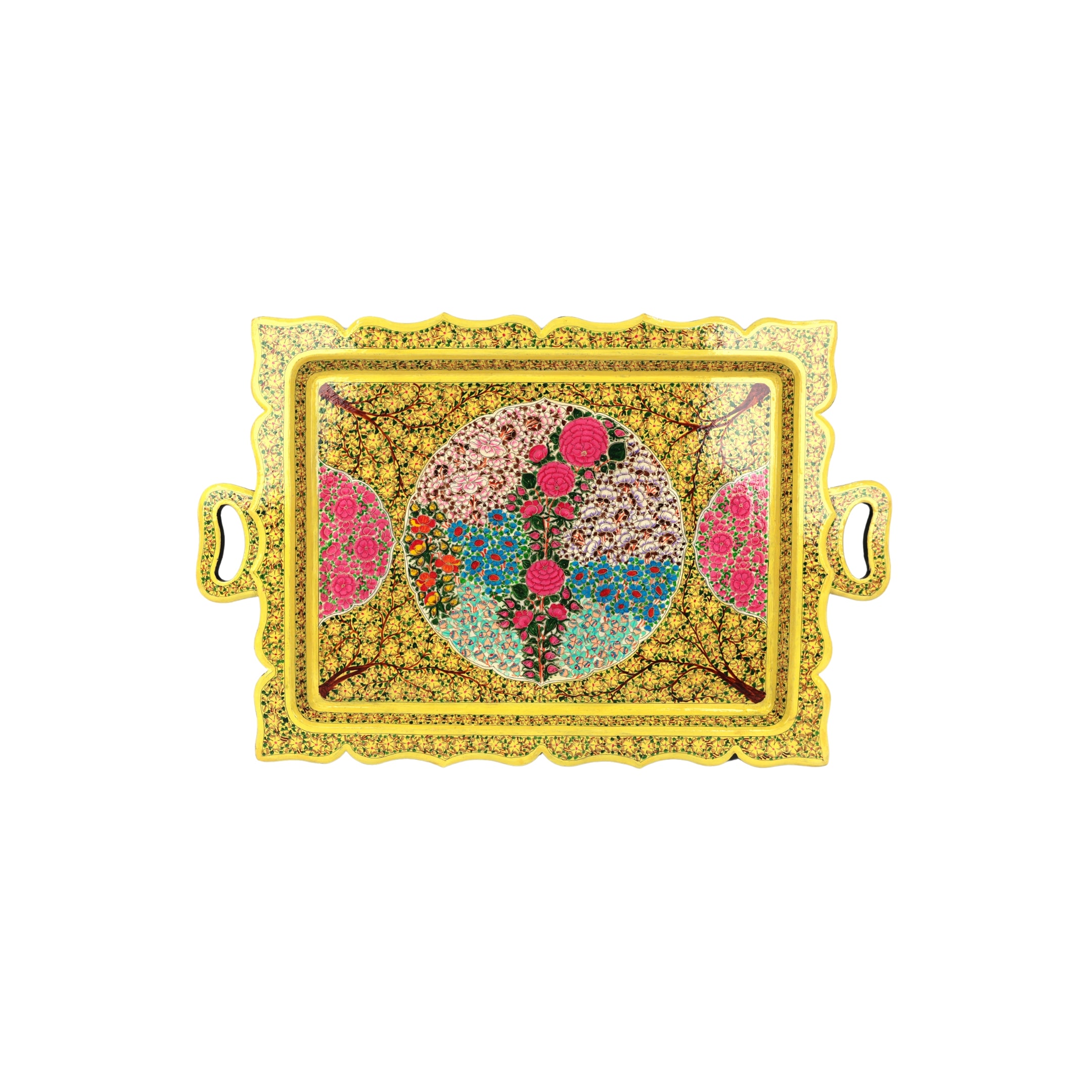 Kashmiri Papier Mache Rectangle Tray