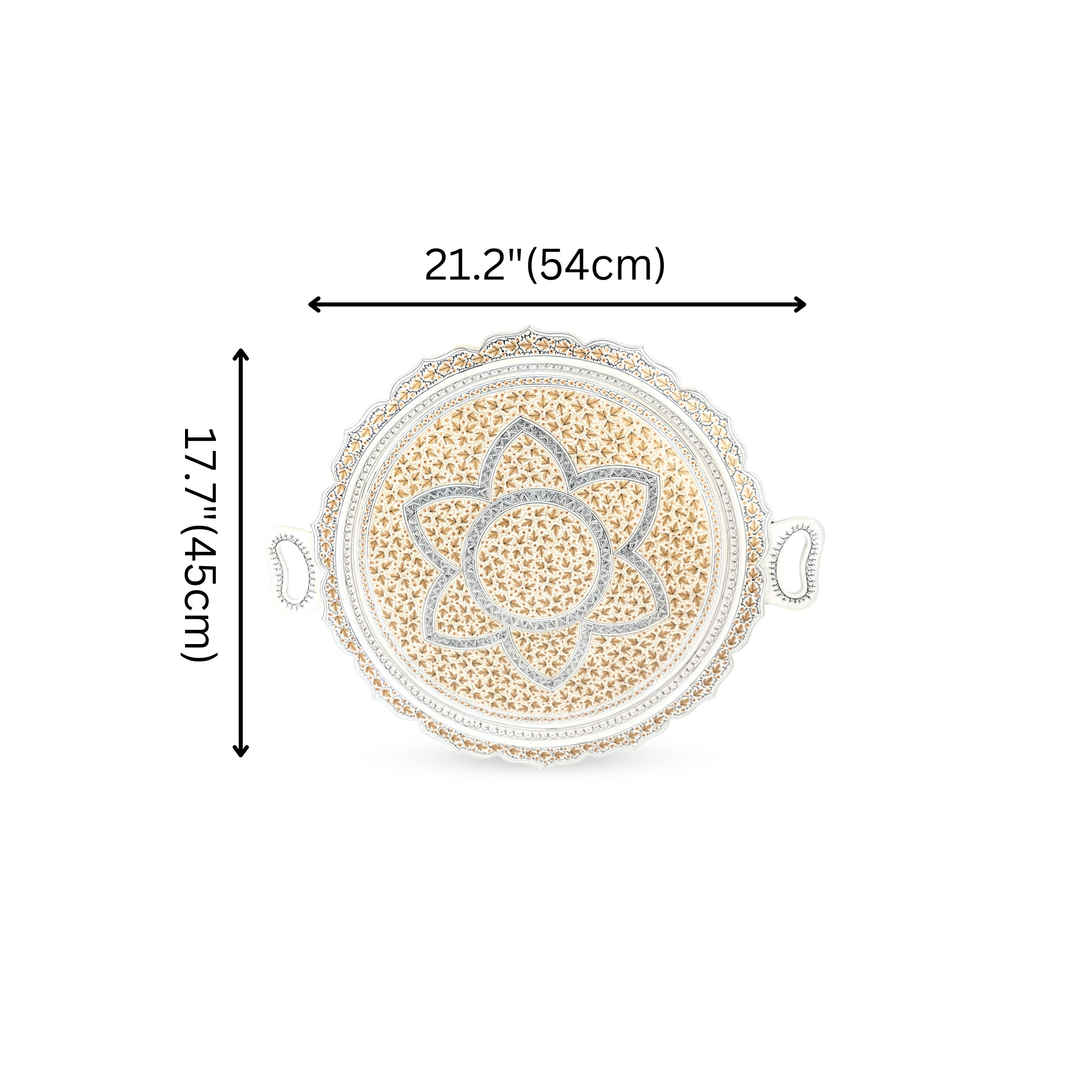 Kashmiri Papier Mache Round Tray