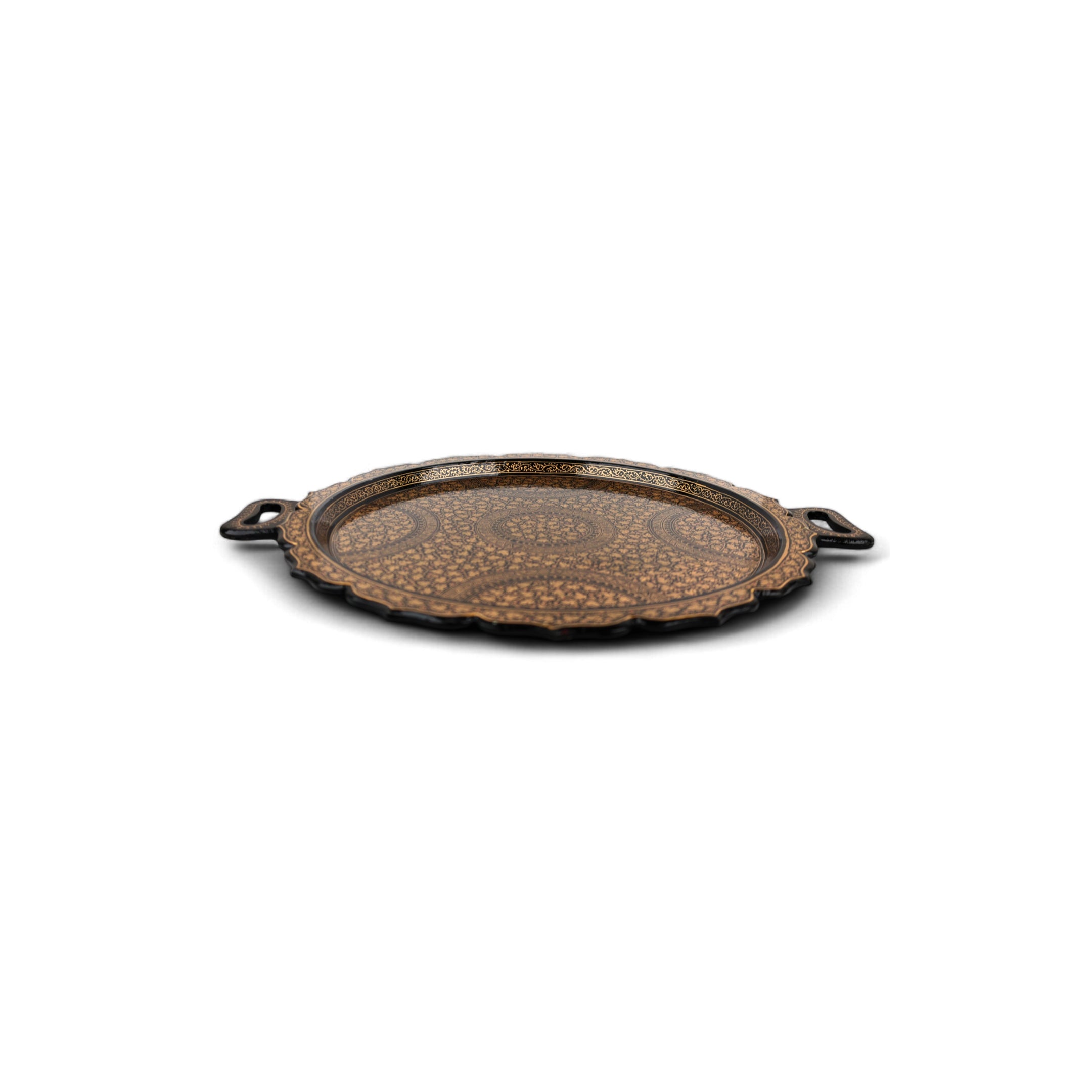 Kashmiri Papier Mache Round Tray