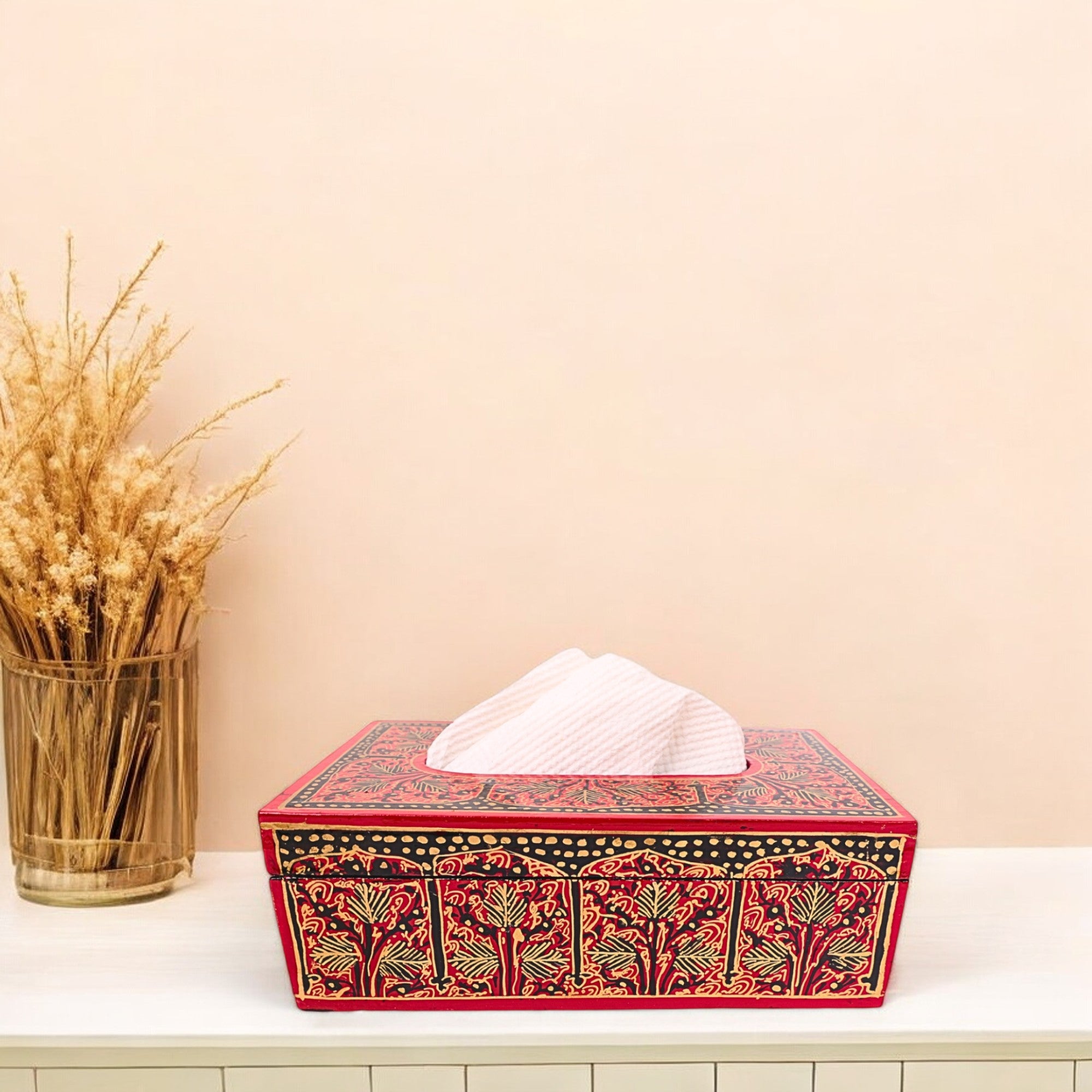 Kashmiri Papier  Mache Tissue Box