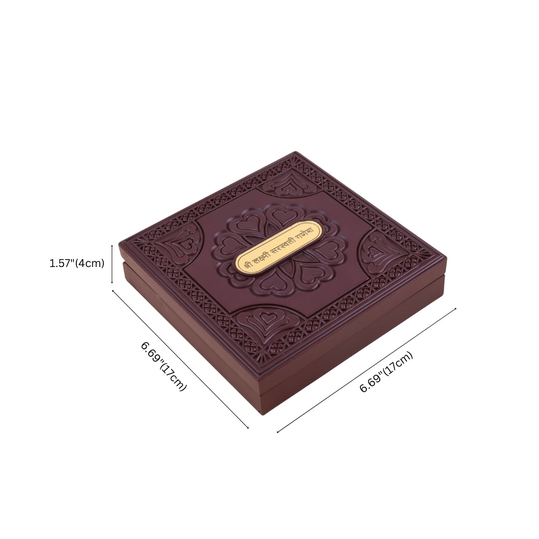 Lakshmi, Saraswati, Ganesha Premium Pooja Gift Box/Pooja Peti 