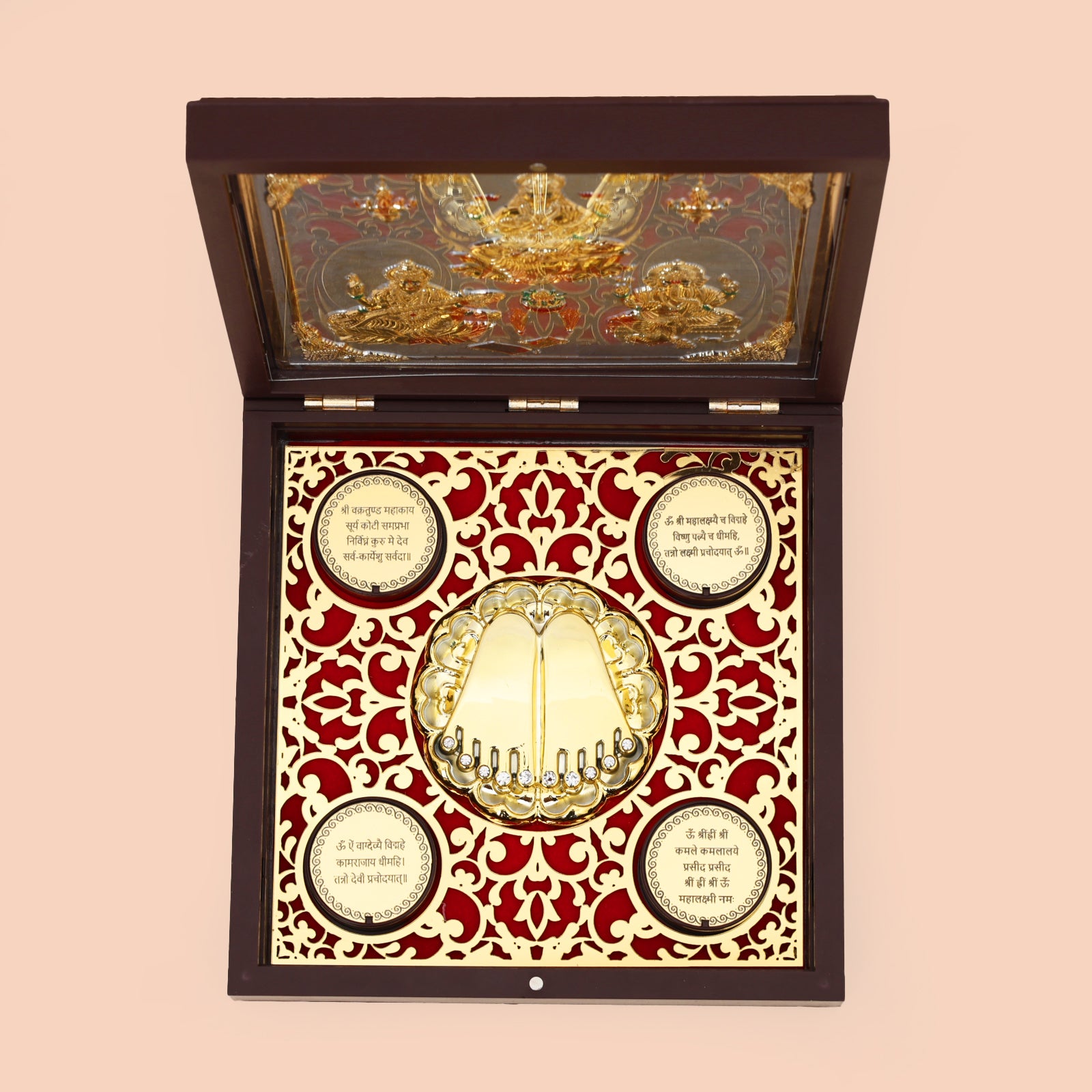 Lakshmi, Saraswati, Ganesha Premium Pooja Gift Box/Pooja Peti 