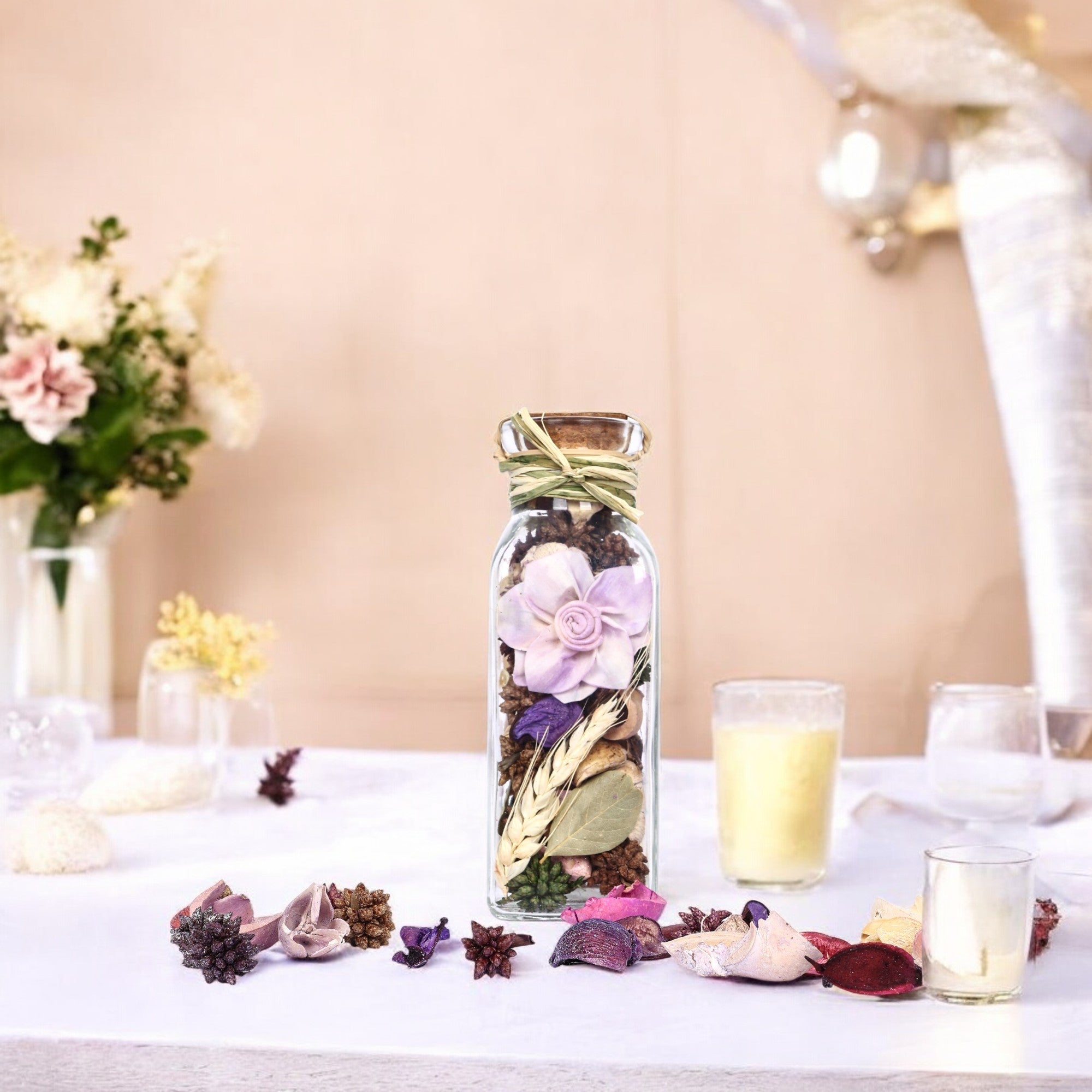 Lavender Fragrance Potpourri Jar for Home Décor