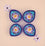 Leaf-Shaped Handcrafted Turquoise & Deep Blue