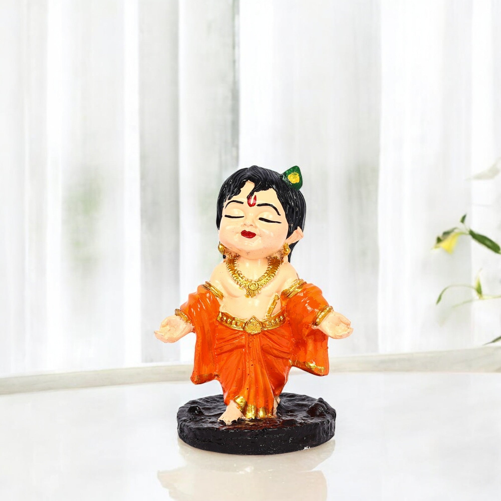 Little Krishna Idol for Home, Temple, Car, and Spiritual Décor