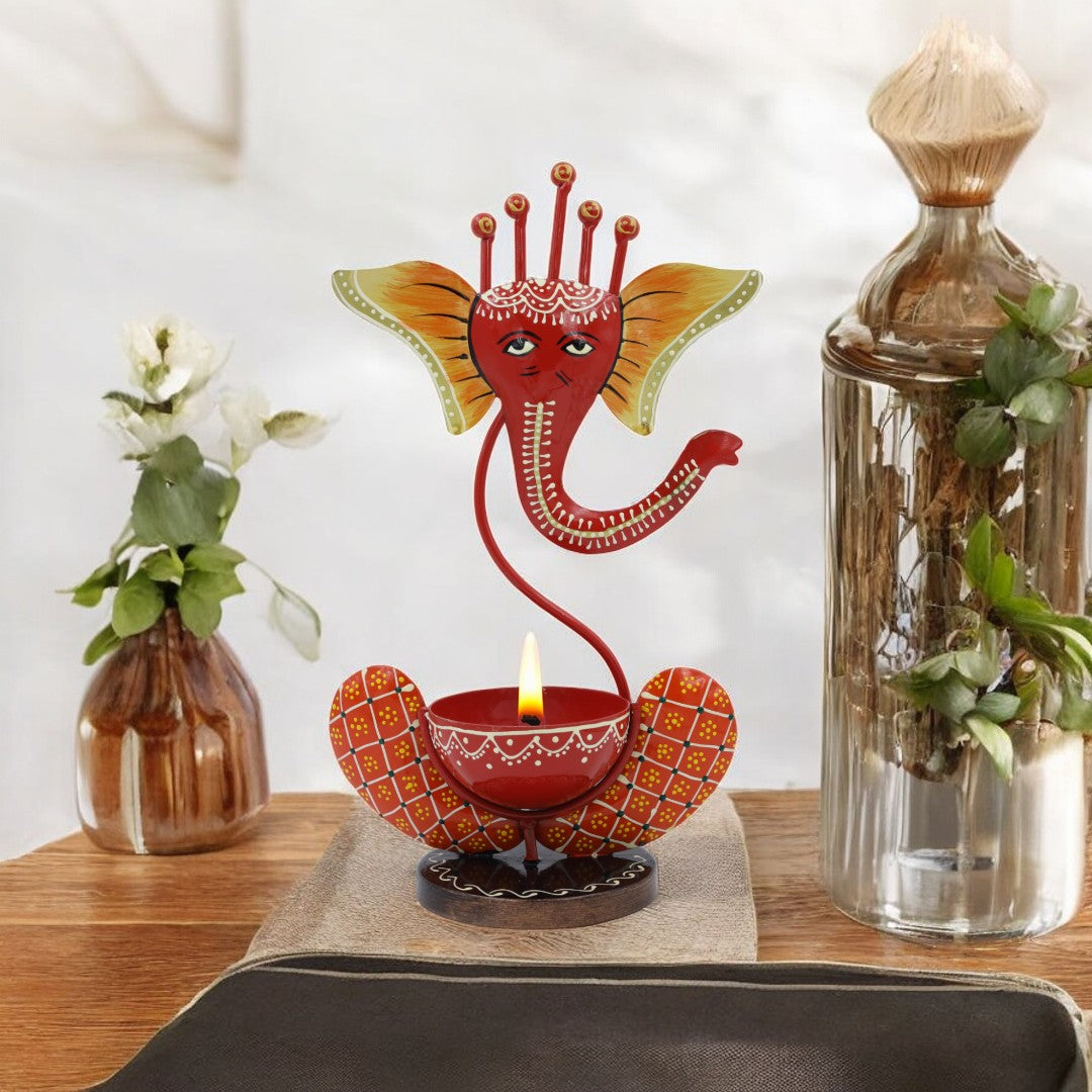 Lord Ganesha Design T-Light Holder