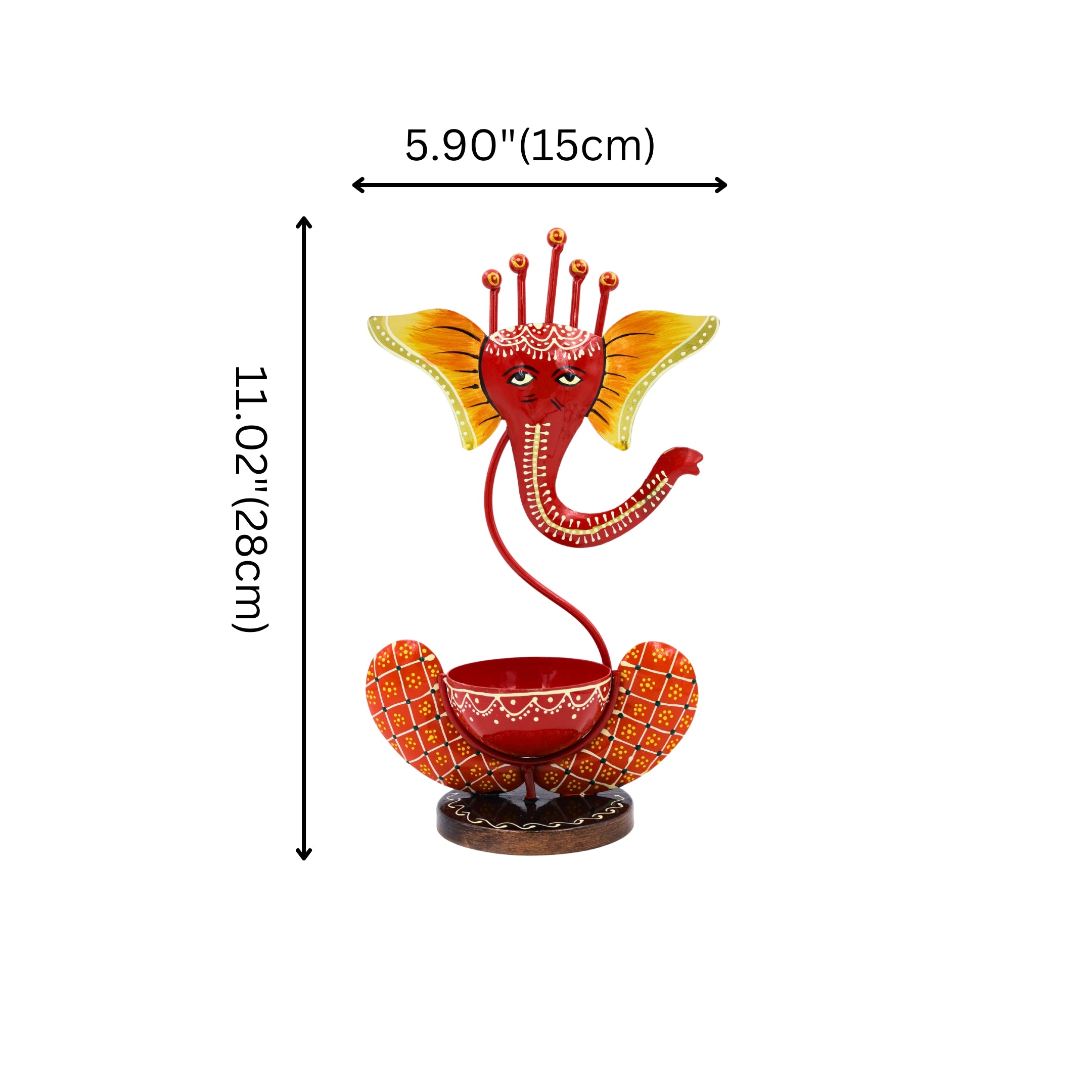 Lord Ganesha Design T-Light Holder