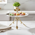 Metallic One-Tier Serving Stand - Kitchen Decor Item