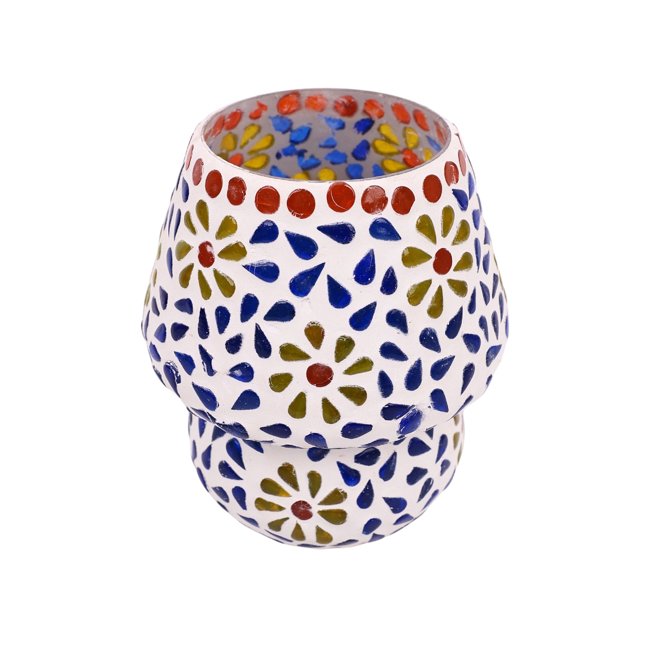 Mosaic Decorative Electric Table Lamp- Floral Pattern 