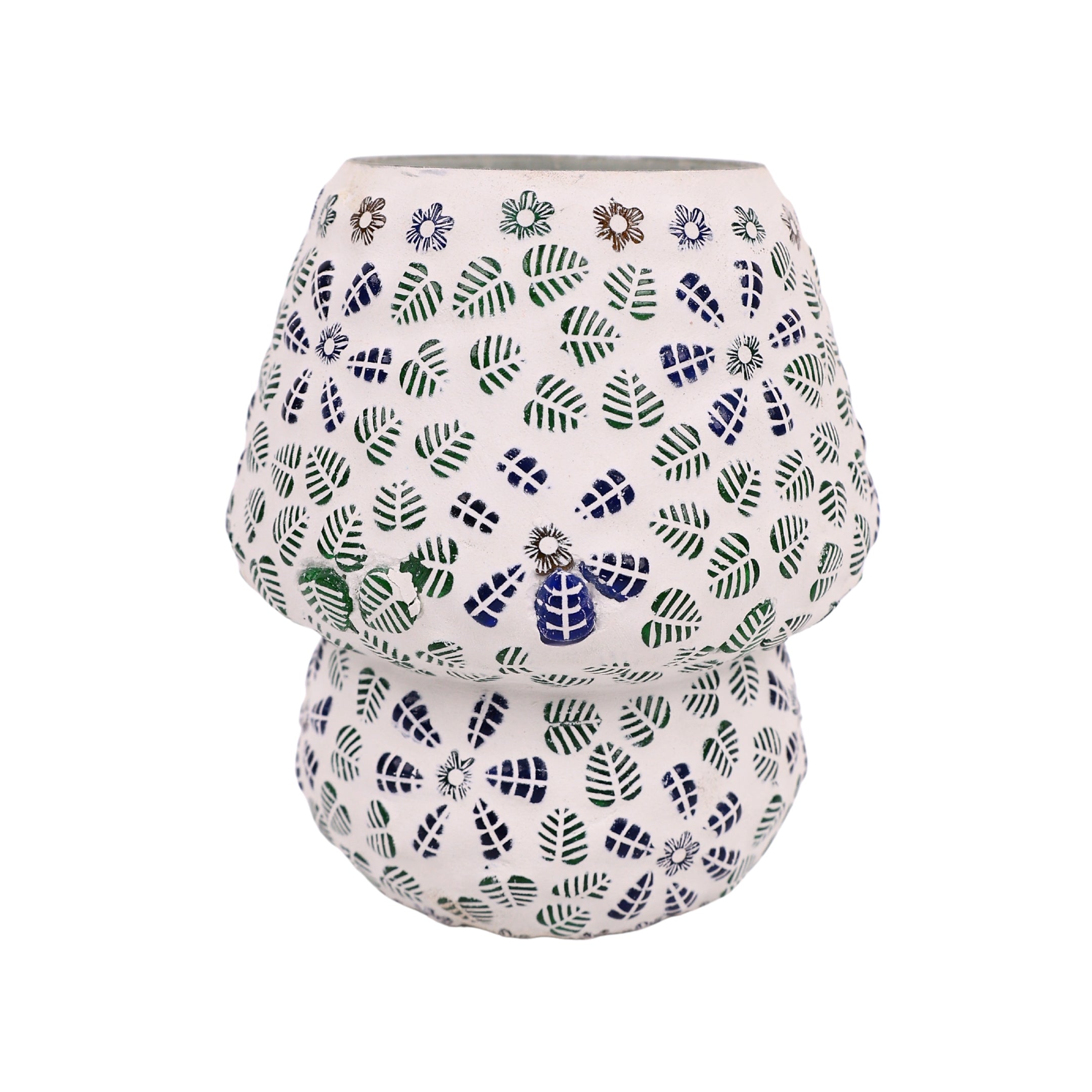 Mosaic Decorative Electric Table Lamp- Floral Pattern