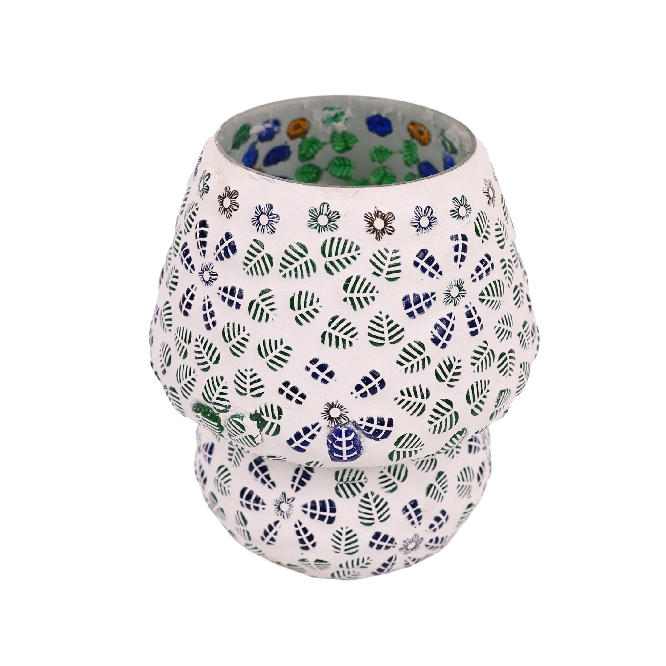 Mosaic Decorative Electric Table Lamp- Floral Pattern