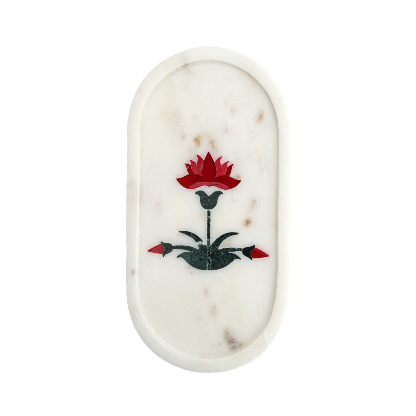 Mughal Bloom Marble Inlay Decorative Plate 