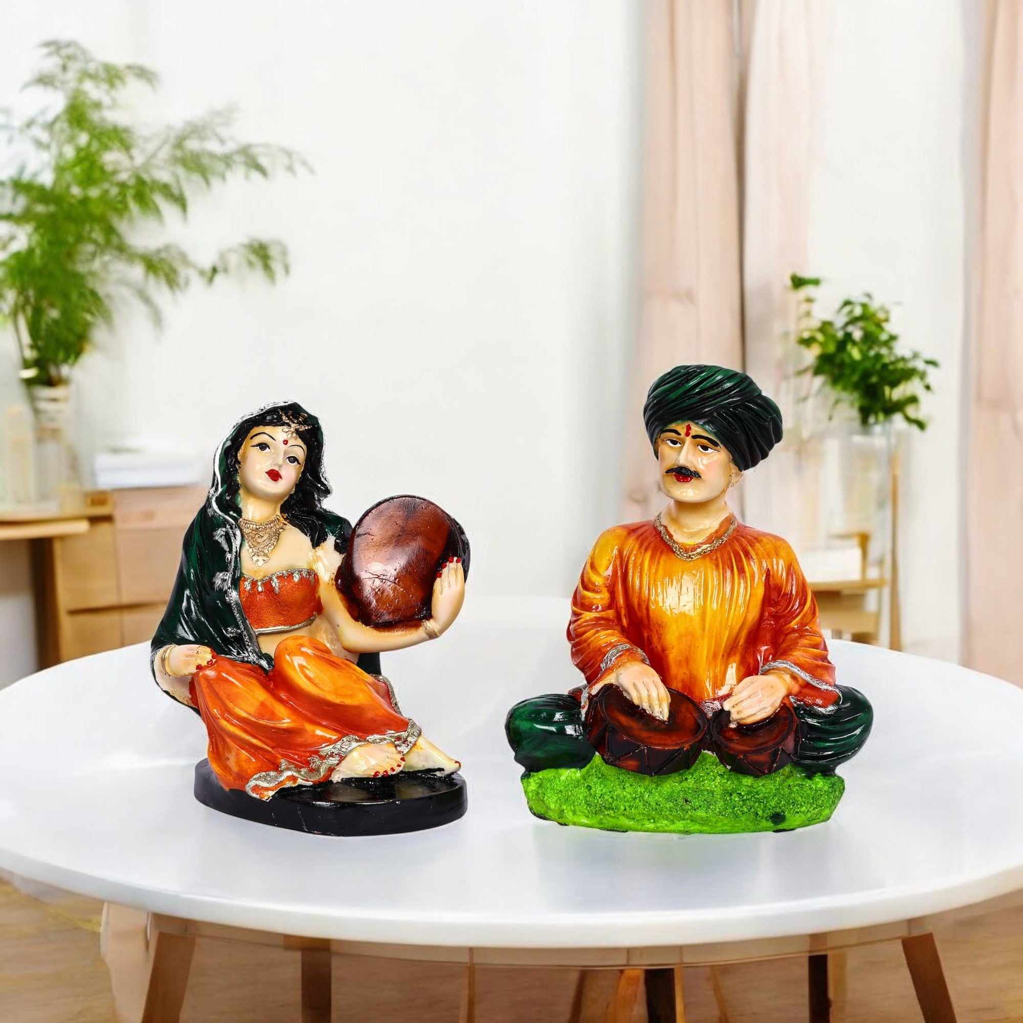 Folk Musician Couple Showpiece for Home Décor