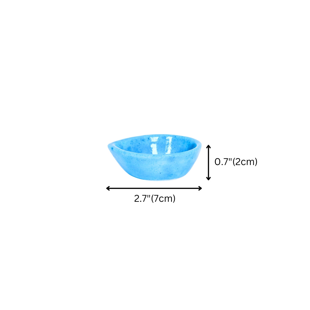 Natriel Blue Pottery Diyas - Set of 4—Turquoise