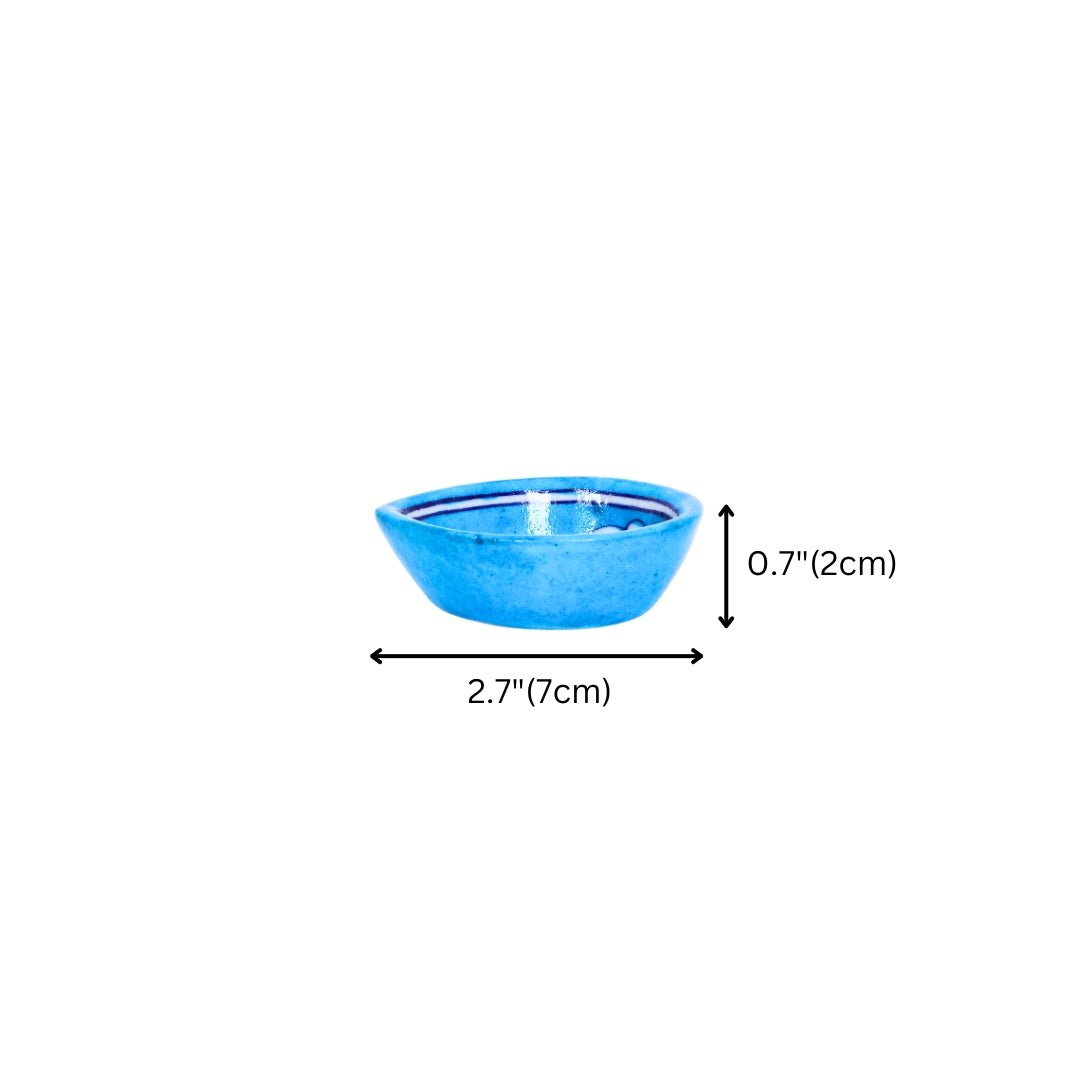 Natriel Blue Pottery Diyas - Set of 4—Turquoise