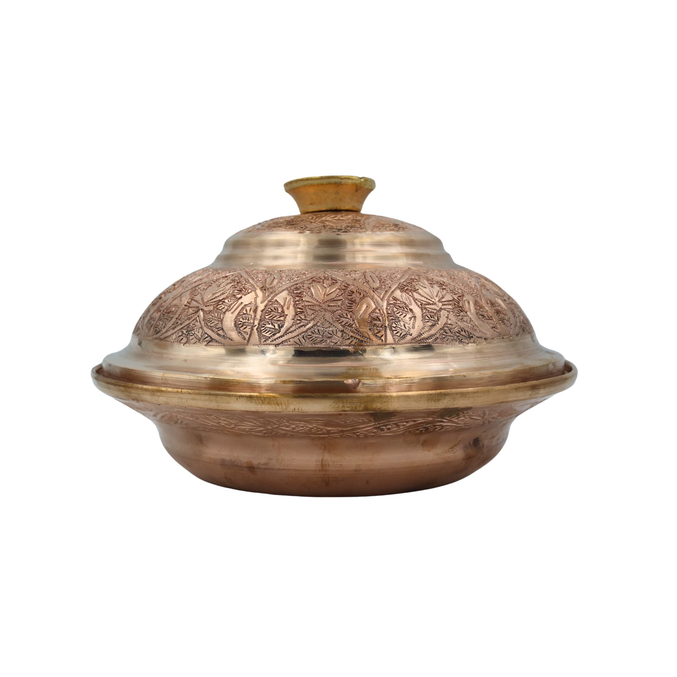 Natriel Kashmiri Copper Plate with Lid