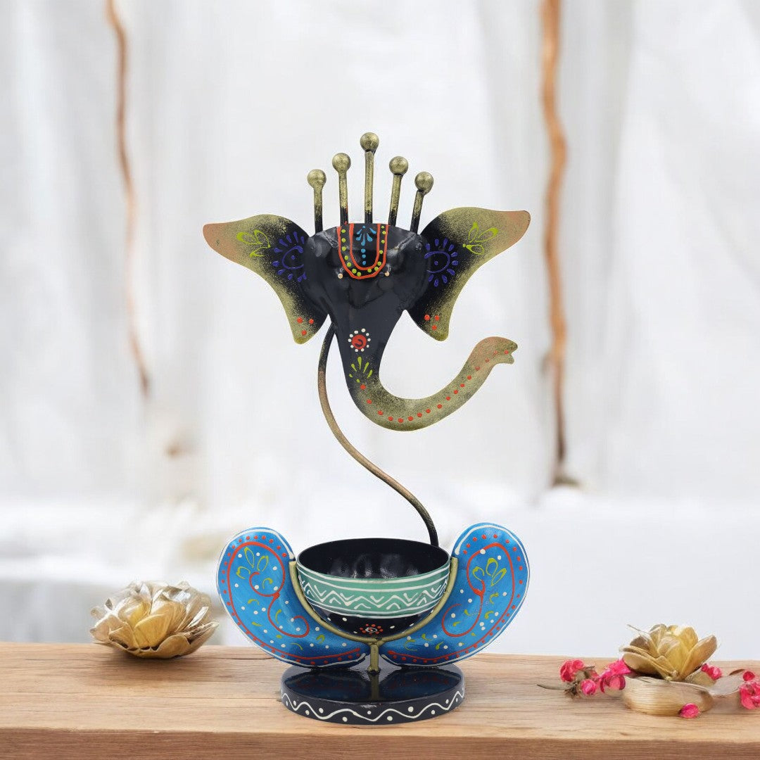 Natriel Lord Ganesha Design T-Light Holder