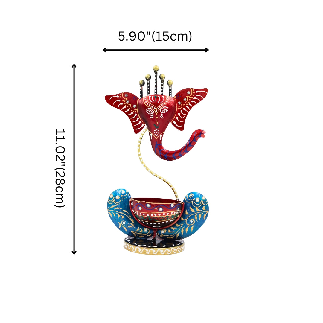Natriel Lord Ganesha Design T-Light Holder