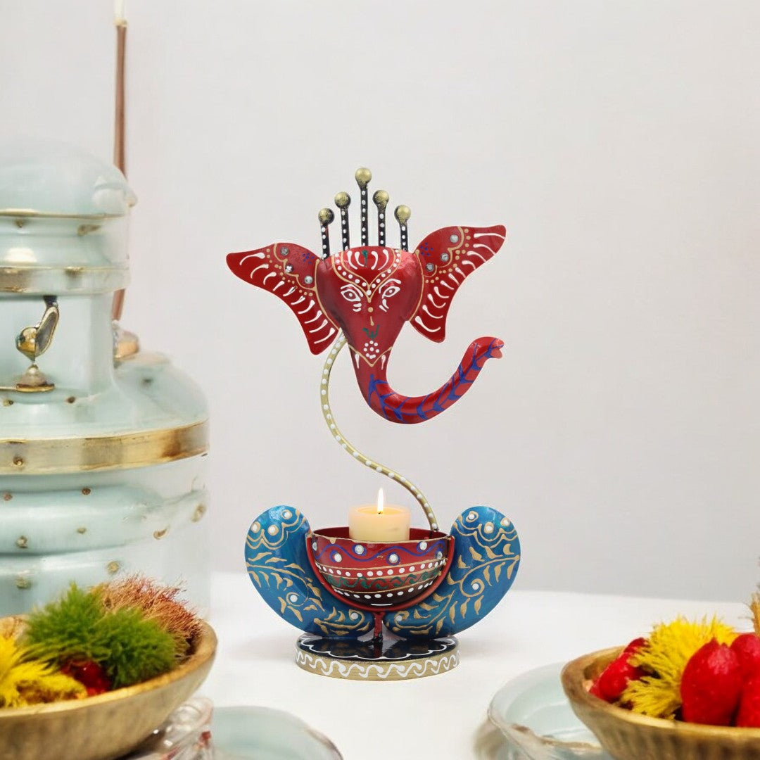 Natriel Lord Ganesha Design T-Light Holder