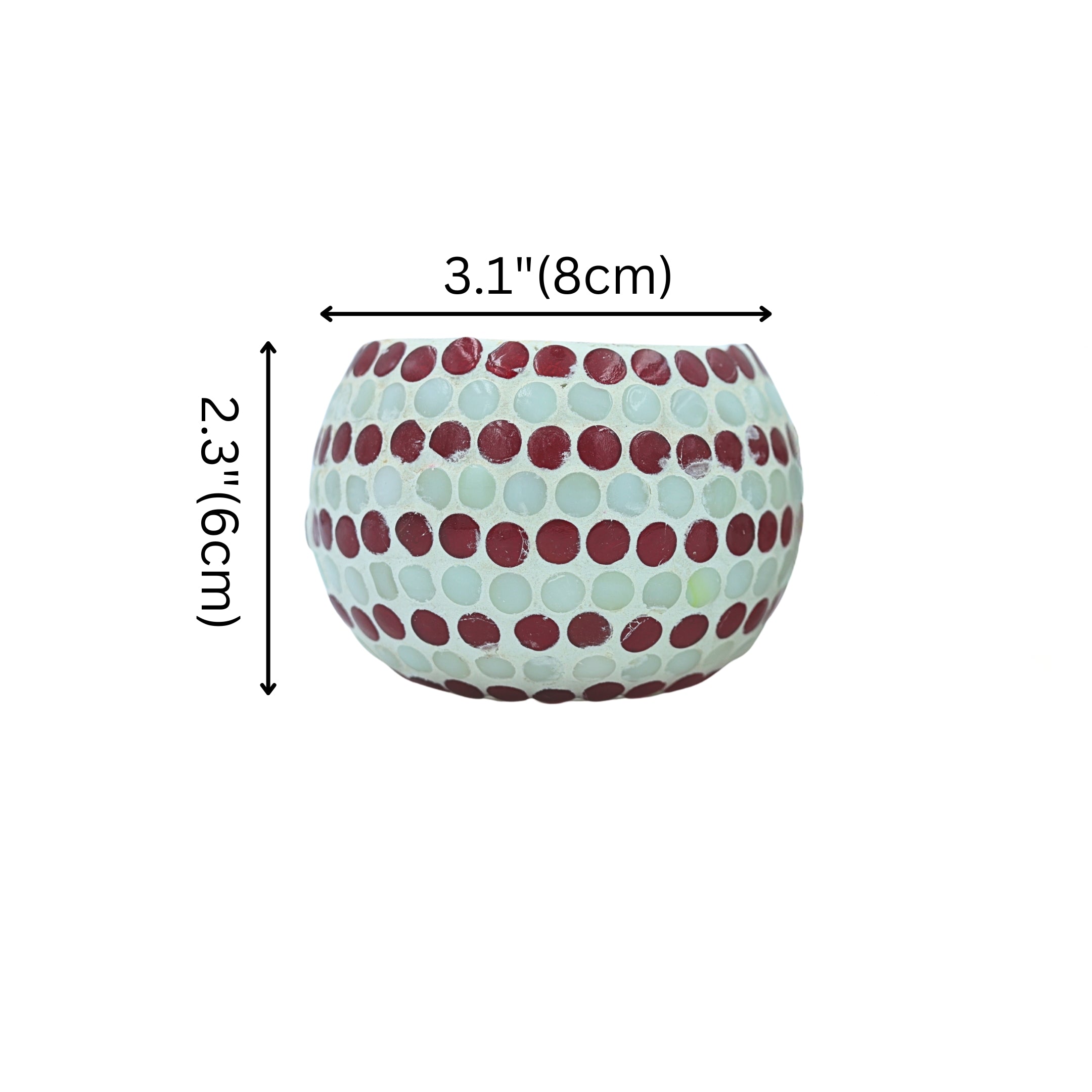 Mosaic T-light - Dotted Pattern - Set of 2