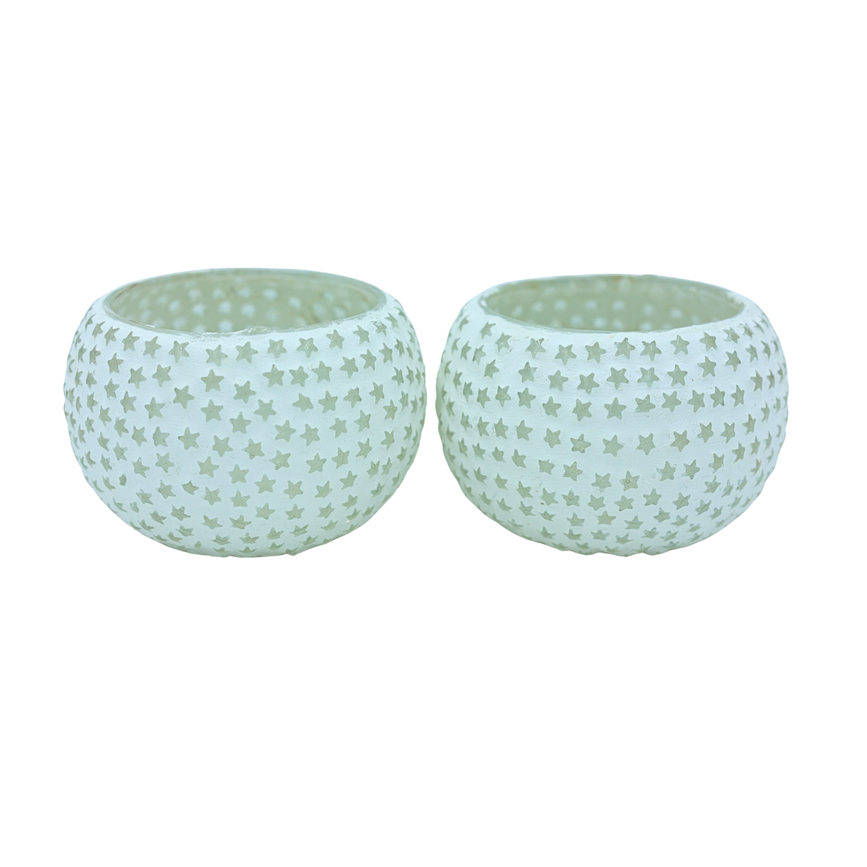 Mosaic T-light - Star Pattern - Set of 2