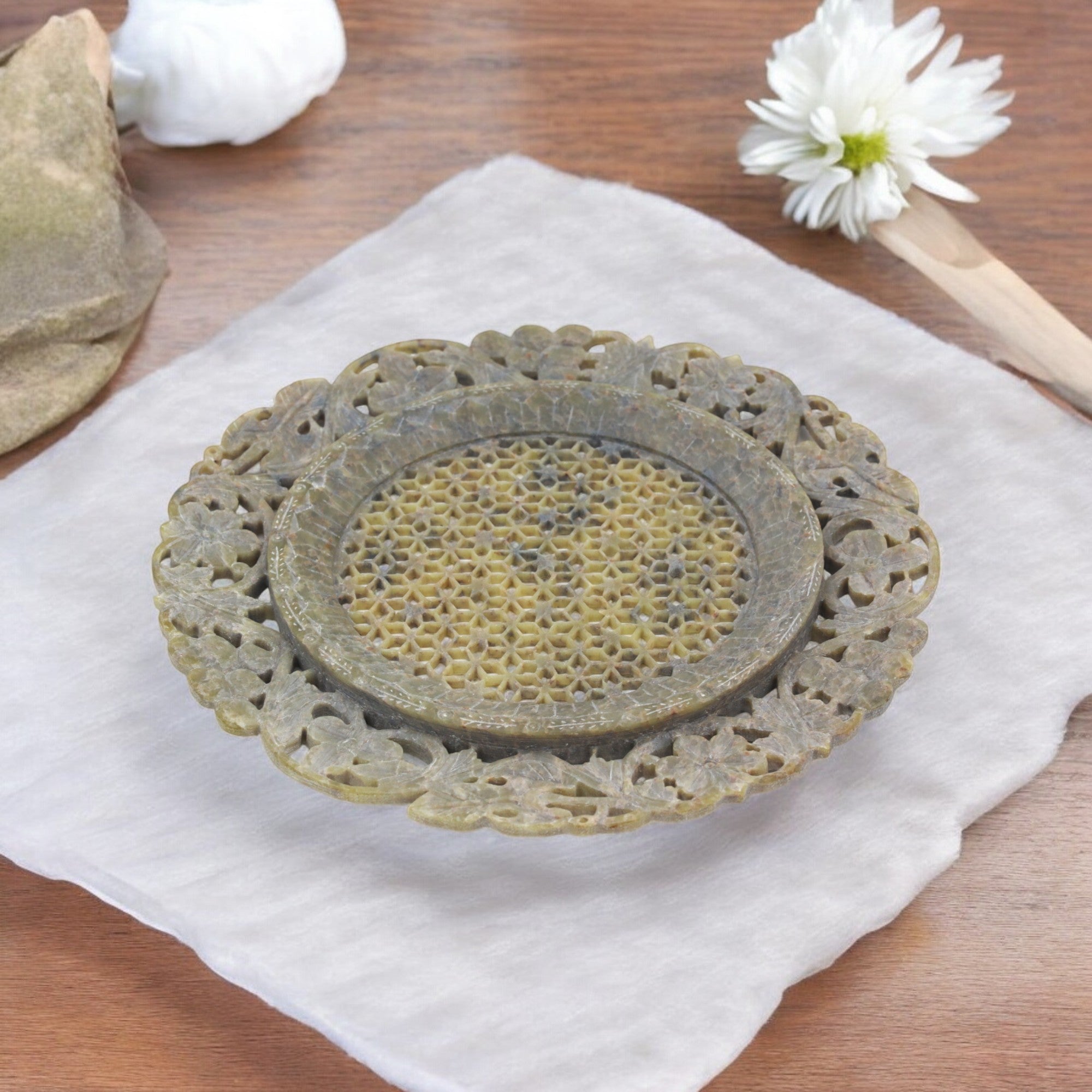 Natriel Soapstone Decorative Plate 