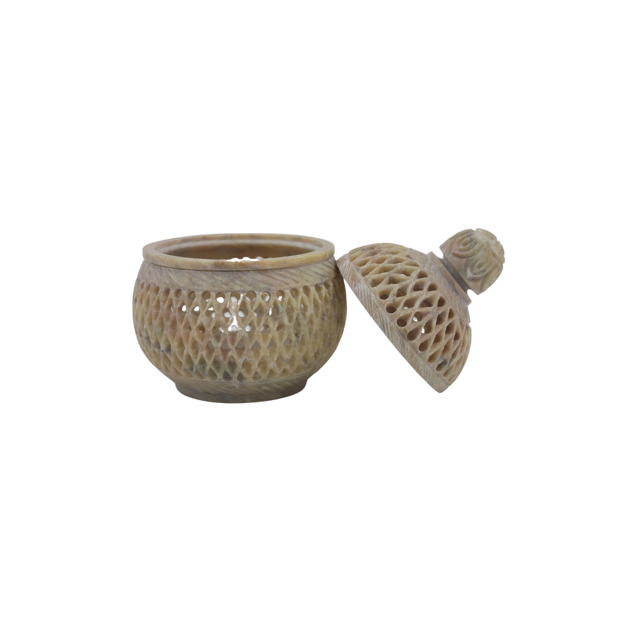 Natriel Soapstone T-light Candle Holderr