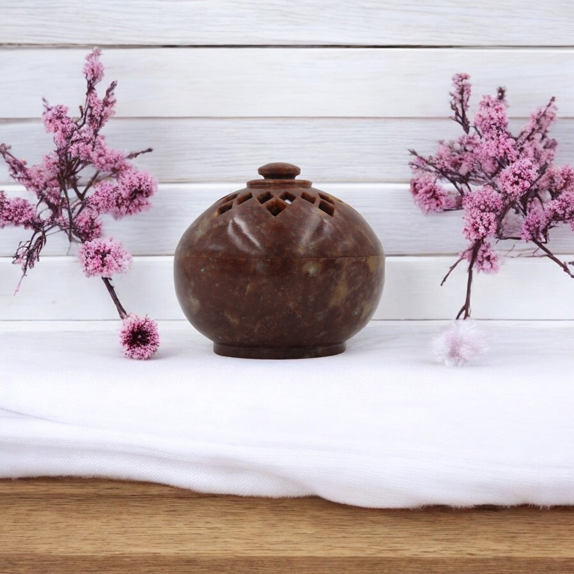 Natriel Soapstone T-light Candles Holder 